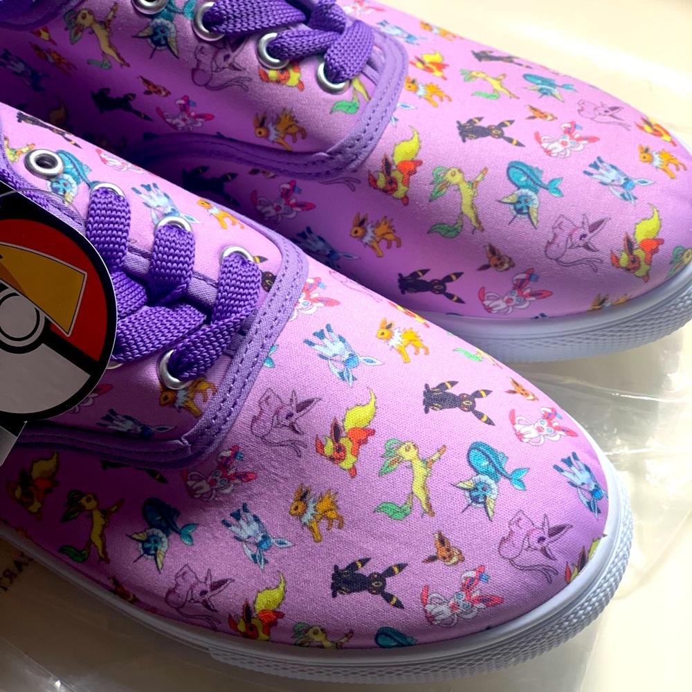 Pokémon. Purple. Eeveelutions shoes. New with tags. Womens size 10.